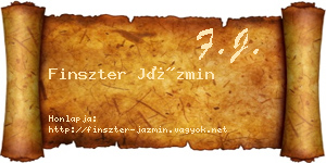 Finszter Jázmin névjegykártya
